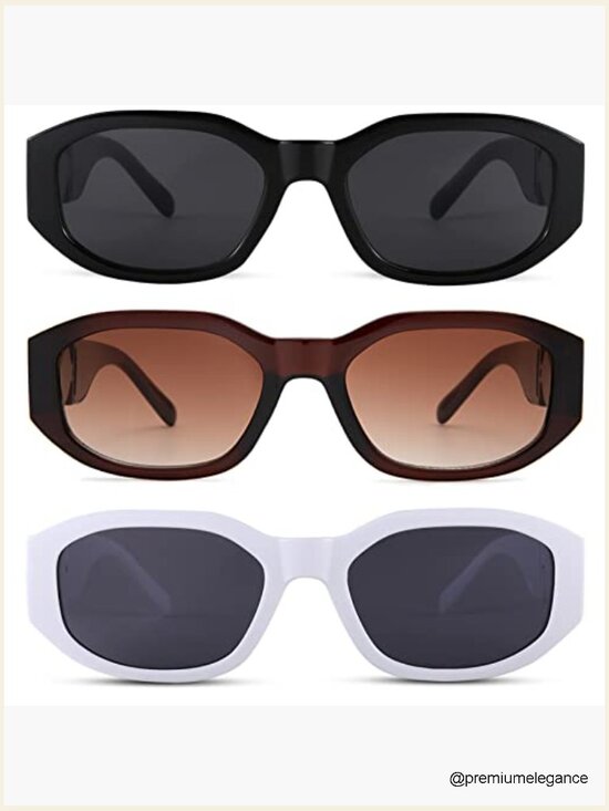 Retro Rectangle Sunglasses UV400 Protection Unisex Vintage Style main image 5